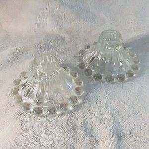 Vintage Anchor Hocking Bubble candle holders